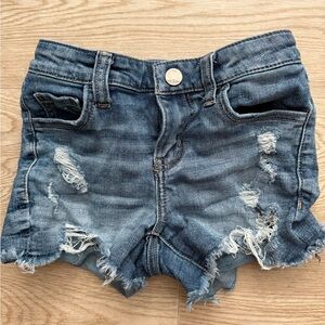 BKE Blue Distressed Jean Shorts